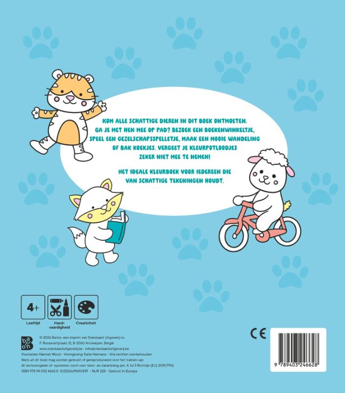 Achterkant van Cosy kleurboek: Lieve dieren