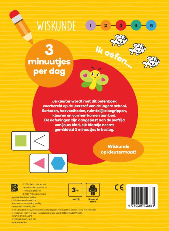 Achterkant van Ik oefen... 3 minuutjes per dag: wiskunde