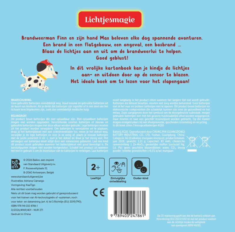 Achterkant van Lichtjesmagie: Bij de brandweer