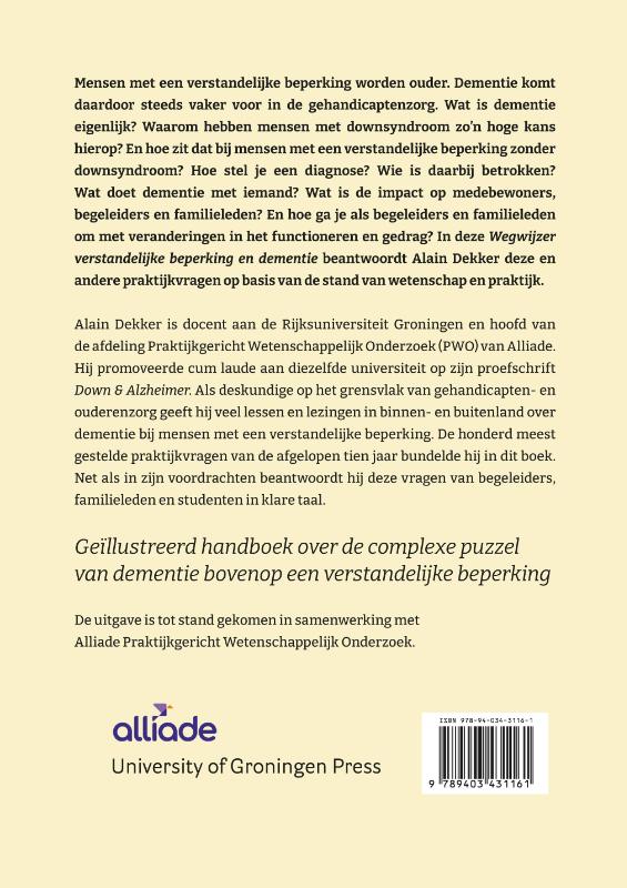 Achterkant van Wegwijzer verstandelijke beperking en dementie