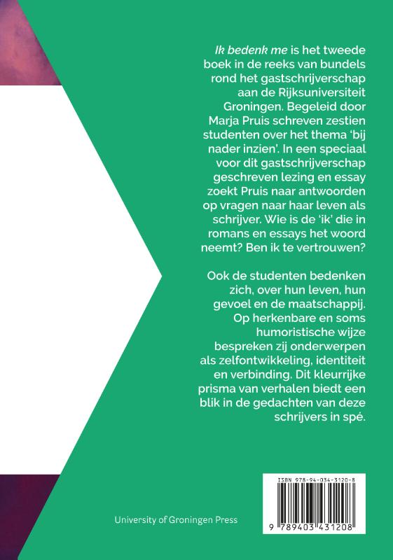 Achterkant van Ik bedenk me