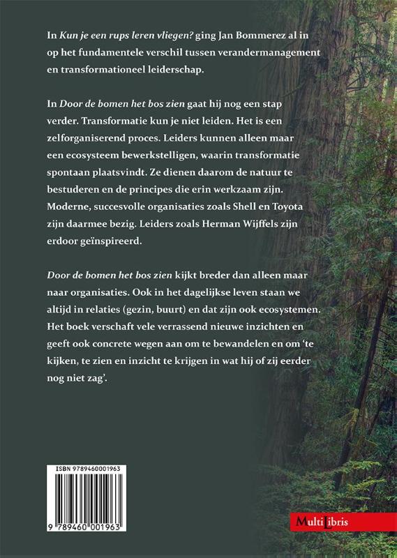 Achterkant van Door de bomen het bos zien