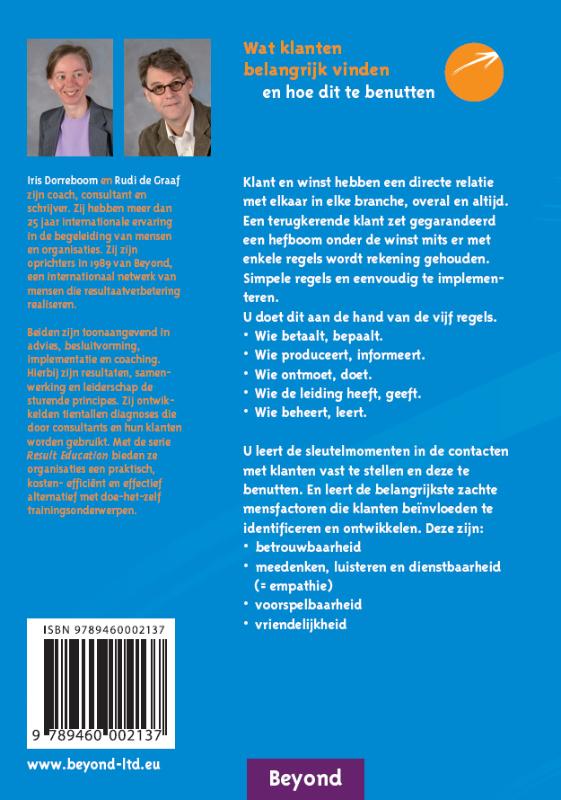 Achterkant van Wat klanten belangrijk vinden en hoe dit te benutten