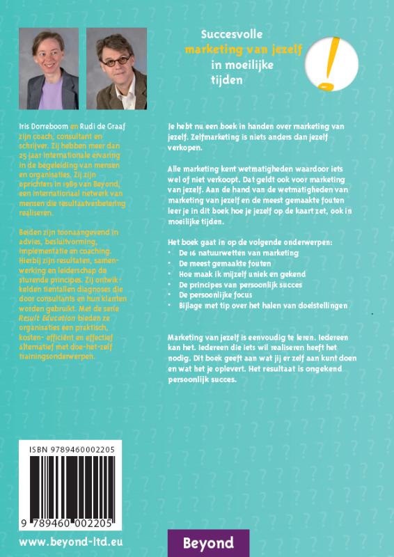 Achterkant van Succesvolle marketing van jezelf in moeilijke tijden