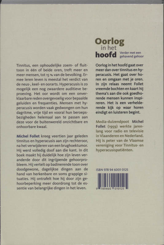 Achterkant van Oorlog in het hoofd