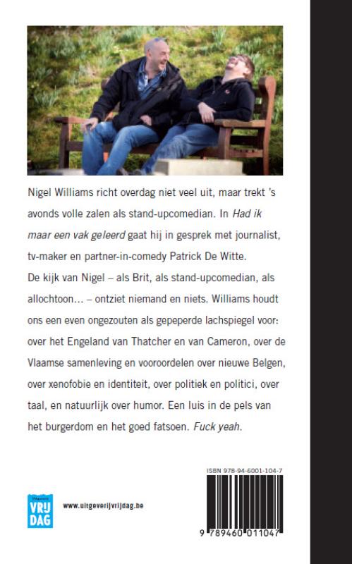 Achterkant van Had ik maar een vak geleerd