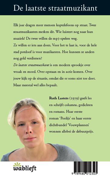 Achterkant van De laatste straatmuzikant