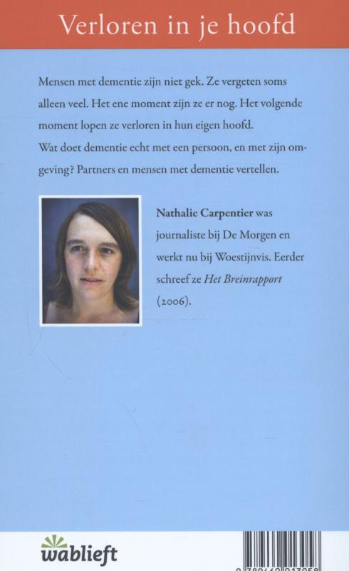 Achterkant van Verloren in je hoofd