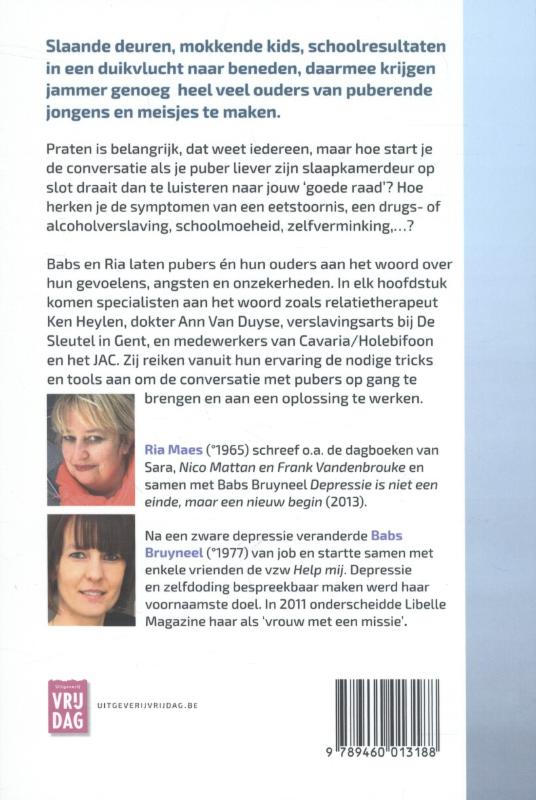 Achterkant van Help, mijn puber voelt zich niet goed