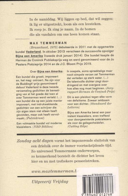 Achterkant van Zondag acht dagen