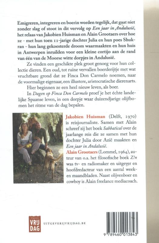 Achterkant van Dagen op Finca don Carmelo