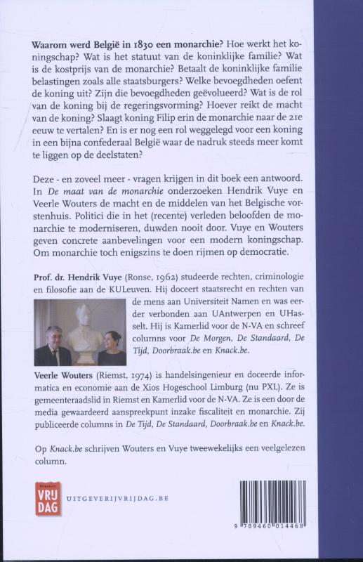 Achterkant van De maat van de monarchie