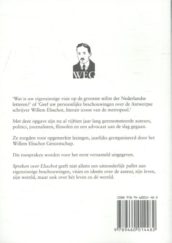 Achterkant van Spreken over Elsschot