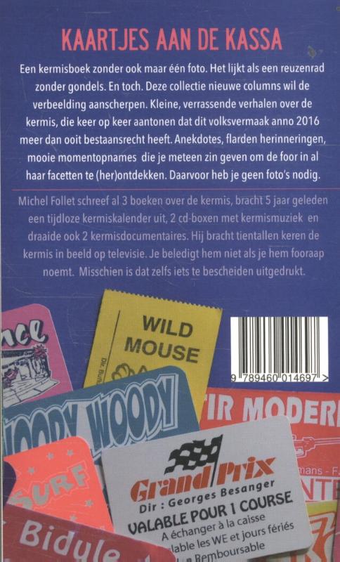 Achterkant van Kaartjes aan de kassa
