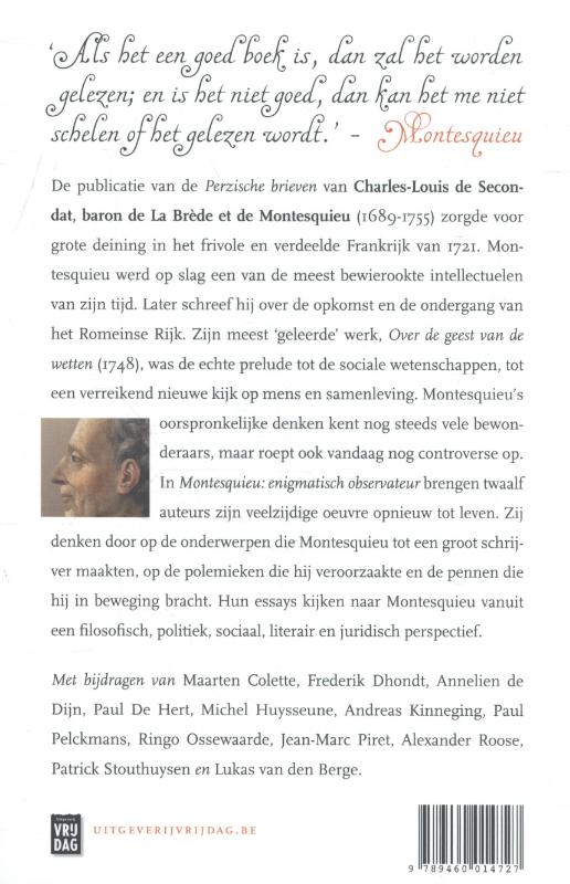 Achterkant van Montesquieu