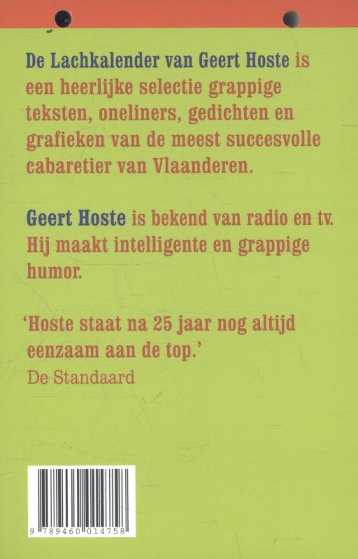 Achterkant van Lachkalender 2017