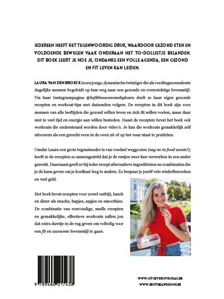 Achterkant van Be fit, be awesome