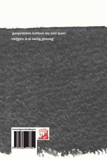 Achterkant van op de rand van het zwijgen
