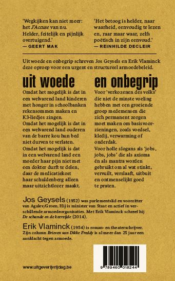 Achterkant van Uit woede en onbegrip