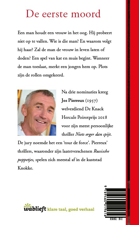 Achterkant van De eerste moord