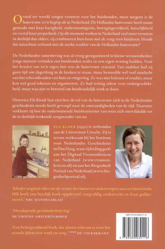 Achterkant van Vrouw des huizes