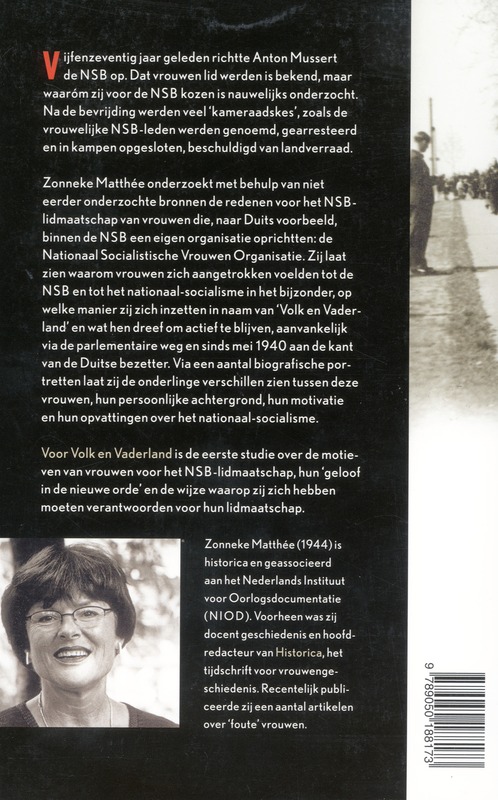 Achterkant van Voor Volk en Vaderland
