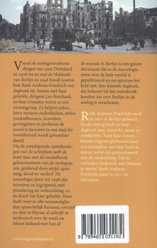 Achterkant van Ik woonde in Berlijn