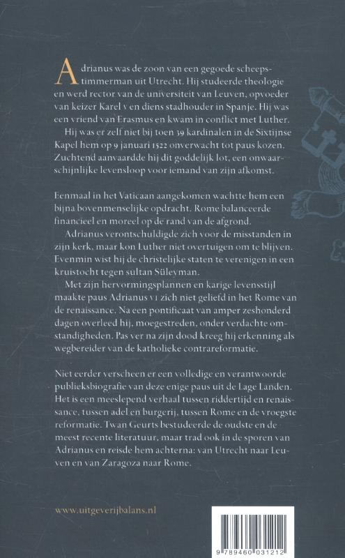 Achterkant van De Nederlandse paus