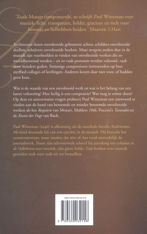 Achterkant van De onvoltooiden