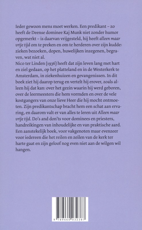 Achterkant van Alleen maar vrije tijd