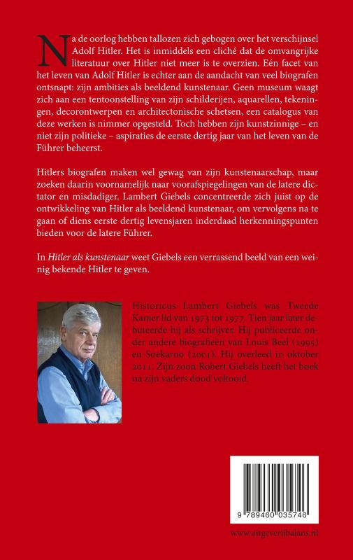 Achterkant van Hitler als kunstenaar