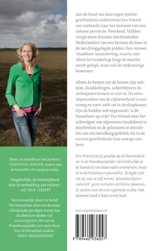 Achterkant van Het nieuwe land