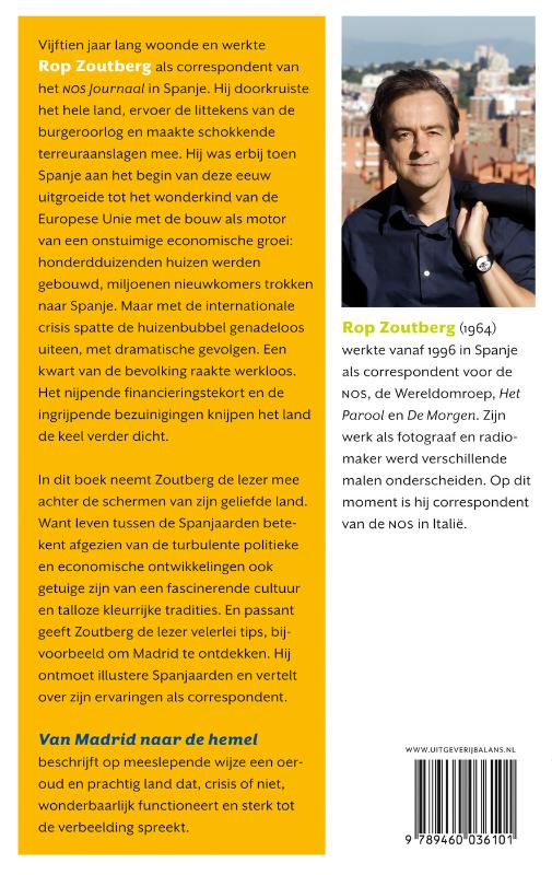 Achterkant van Van Madrid naar de hemel