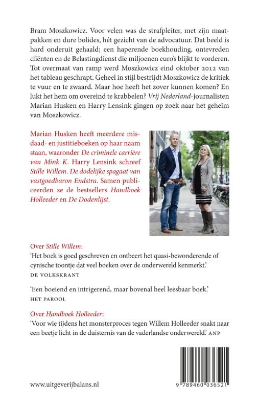 Achterkant van Het geheim van Bram Moszkowicz