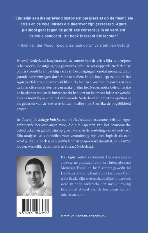 Achterkant van Voorbij de heilige huisjes van de Nederlandse economie