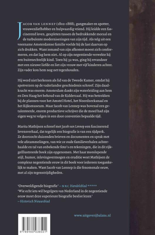Achterkant van Jacob van Lennep