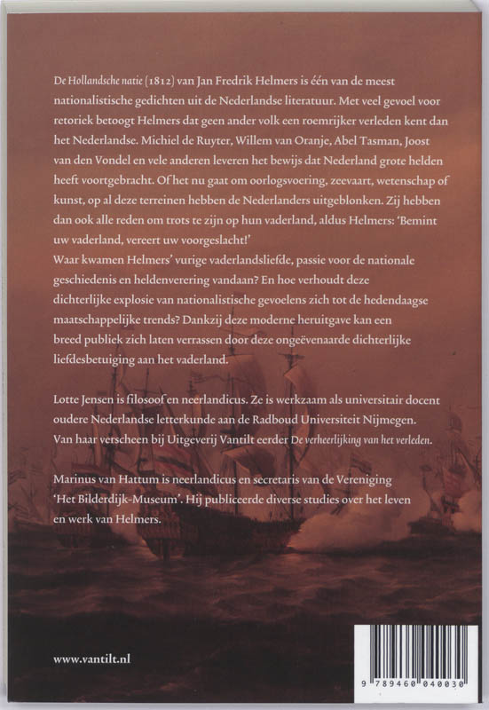 Achterkant van De Hollandsche Natie