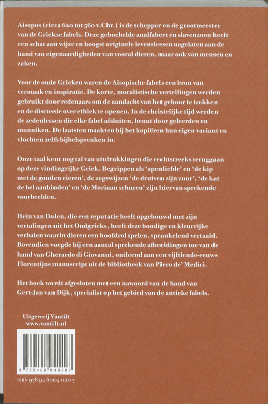 Achterkant van Fabels