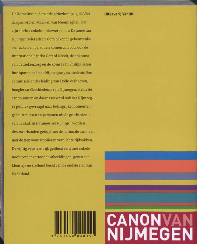 Achterkant van De canon van Nijmegen