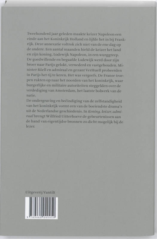 Achterkant van Koning, keizer, admiraal
