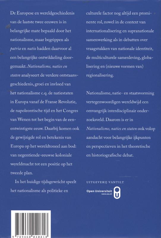 Achterkant van Nationalisme, naties en staten