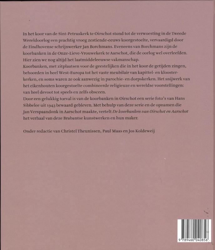 Achterkant van De koorbanken van Oirschot en Aarschot