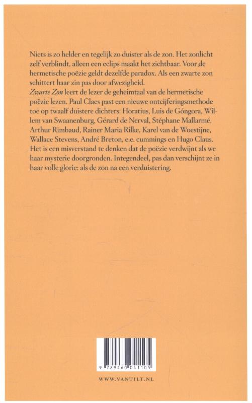 Achterkant van Zwarte zon