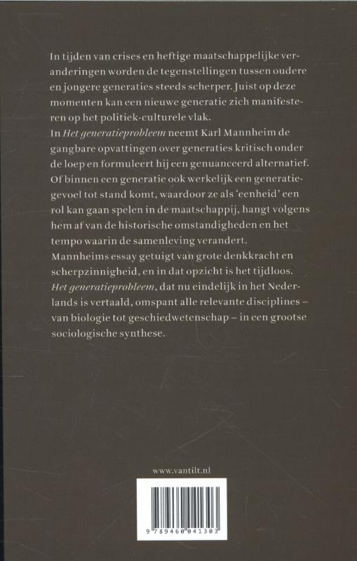 Achterkant van Het generatieprobleem
