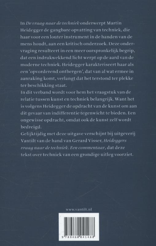 Achterkant van De vraag naar de techniek