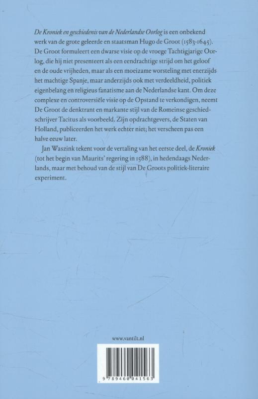 Achterkant van Kroniek van de Nederlandse Oorlog