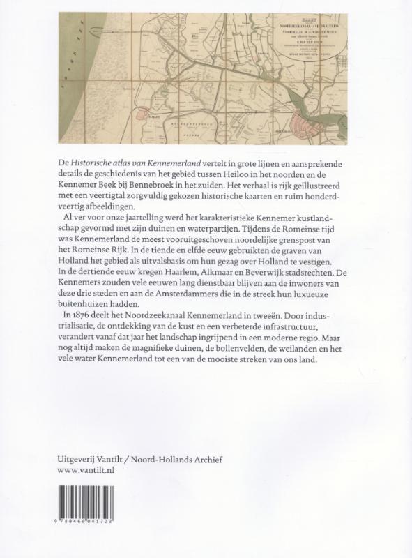 Achterkant van Historische atlas van Kennemerland