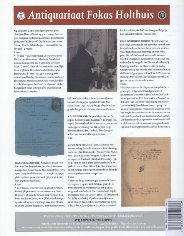 Achterkant van Eten en boeken
