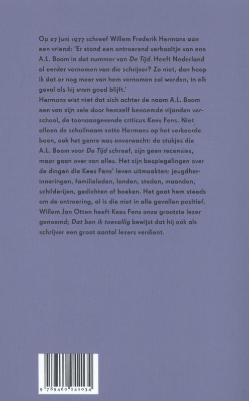 Achterkant van Dat ben ik toevallig