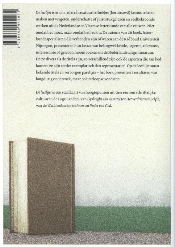 Achterkant van De leeslijst